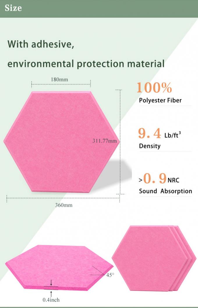 Self Adhesion Hexagon Sound Absorbing Acoustic Panel Restaurant