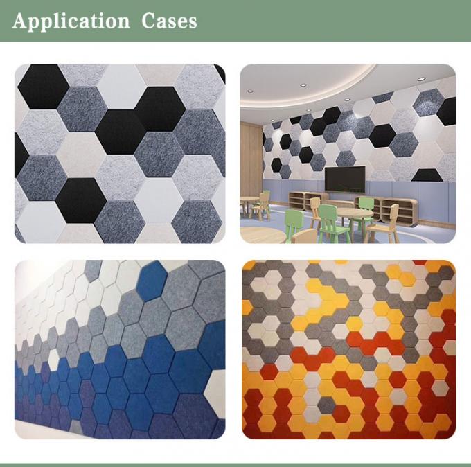 Self Adhesion Hexagon Sound Absorbing Acoustic Panel Restaurant