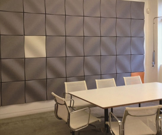 3D Wave Wall Decorative Soundproof Acoustic Panel Polyester Fiber