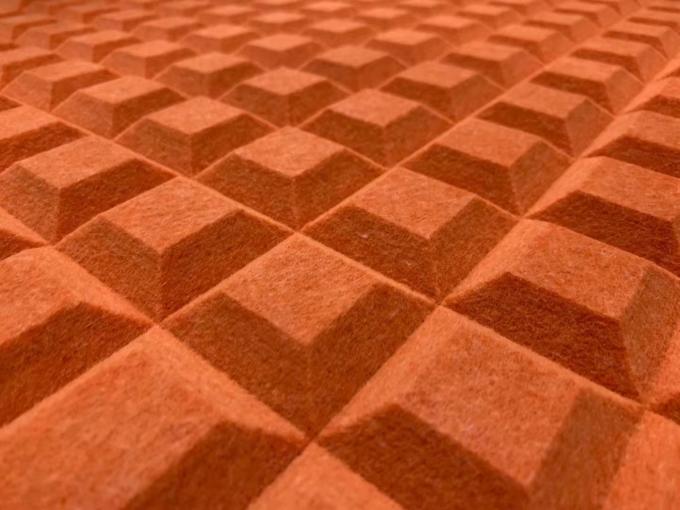 100% Polyester Fiber Carved Polyester Acoustic Panels Wall Decorative ...