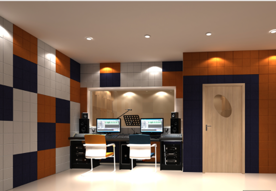 Wall Decorative Carved Polyester Acoustic Panels Sound Insulation Board