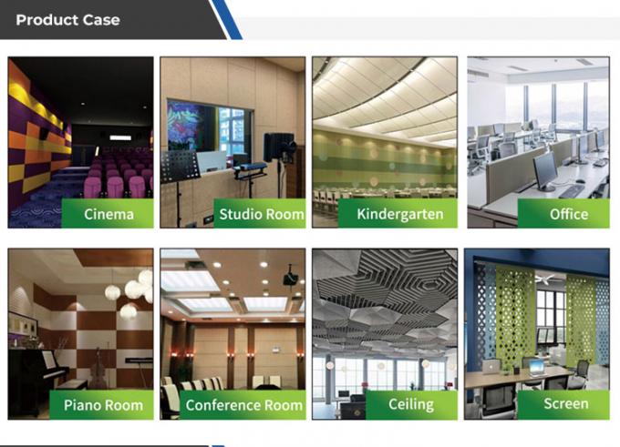 9mm / 12mm Thick Polyester Acoustic Panels For Wall And Ceiling Decoration