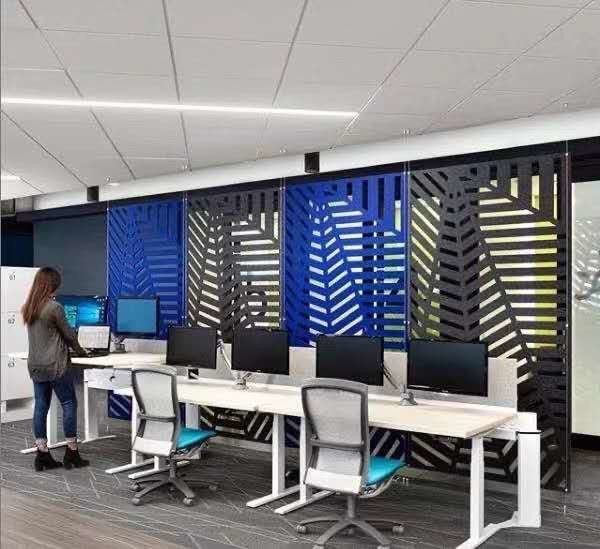 Easy Install PET Acoustic Room Dividers Partition Cubicle Divider