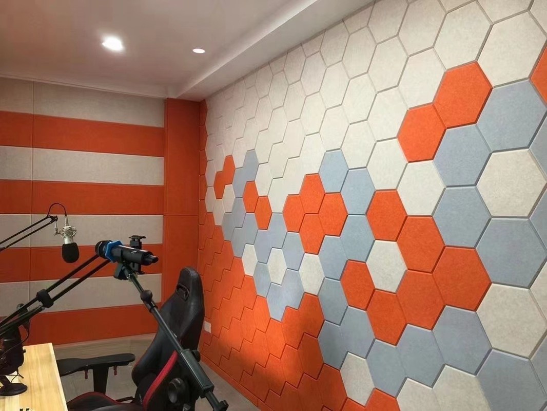 Hexagon Acoustic Panels High Density Soundproof Absorption Panel Acoustic Solution