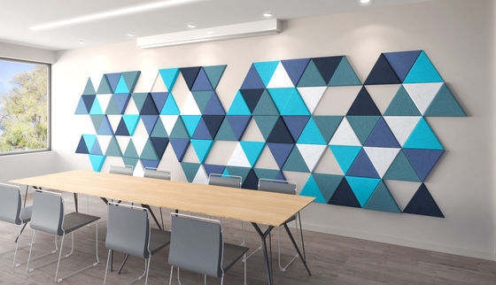 Triangular Wall Installations DIY Simple Triangular Wall Decorative Sound Absorbing Panels For Office