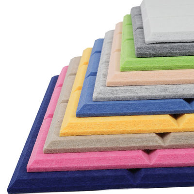 Wall Decorative Carved Polyester Acoustic Panels Sound Insulation Board